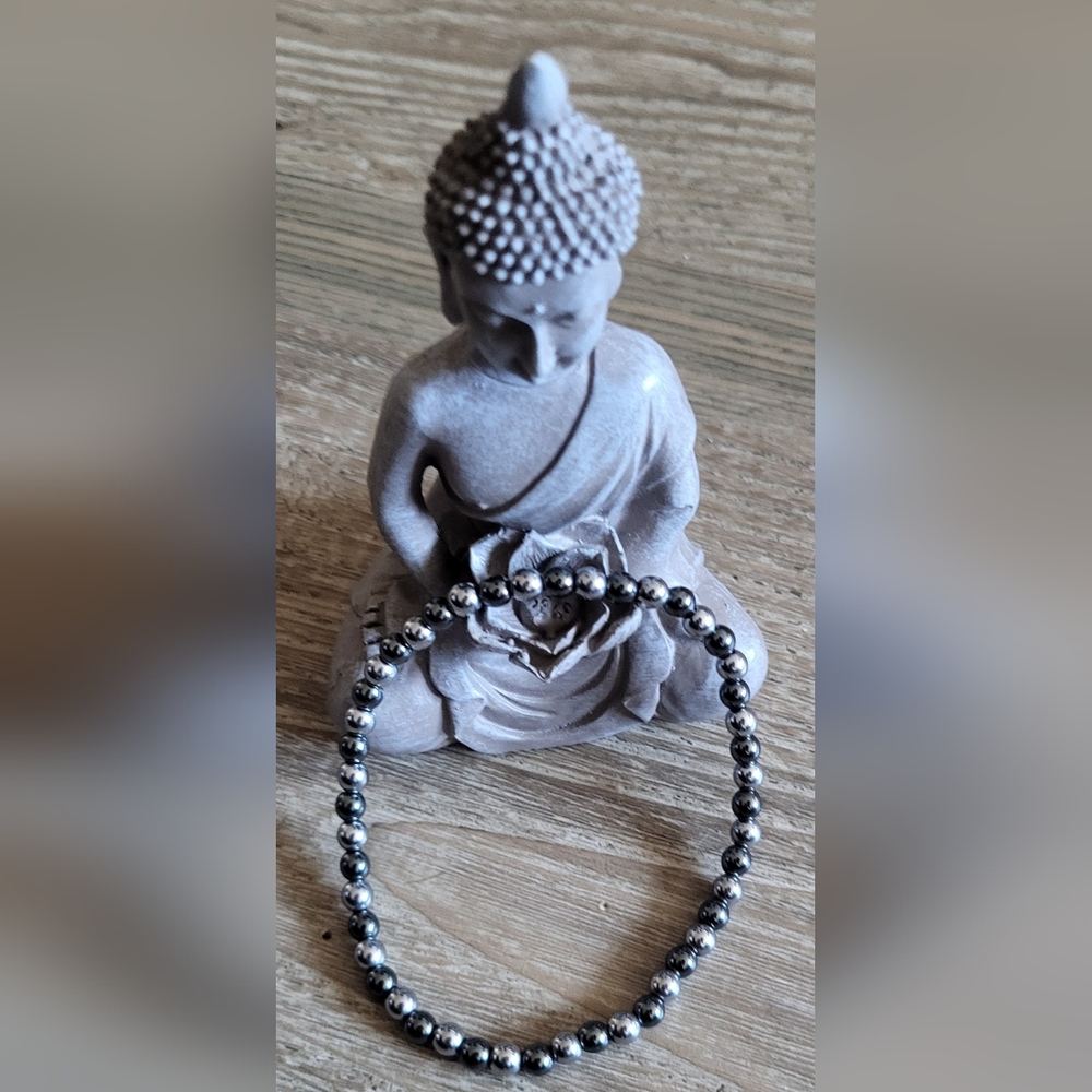 Hematite Beaded Bracelet